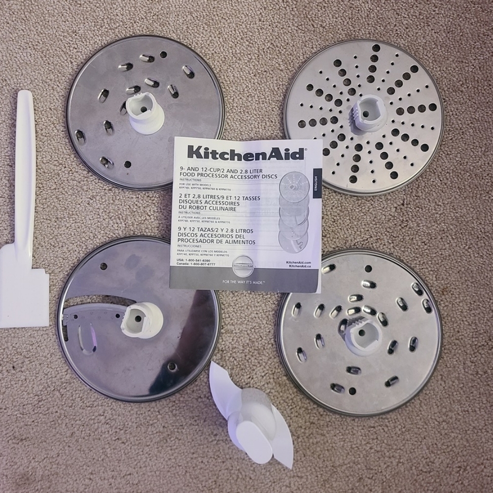 Parts for KitchenAid Food Processor: S-Blade, Discs
